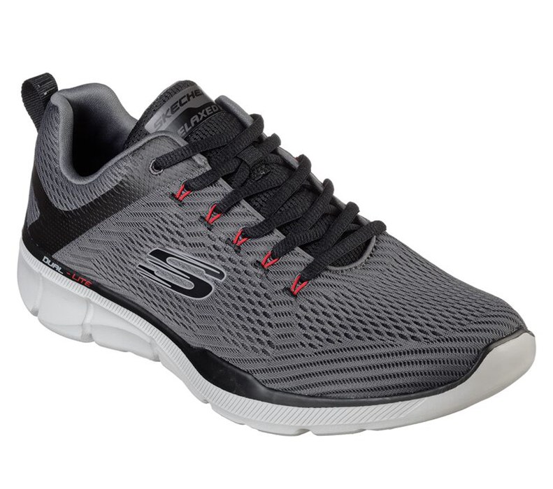 Skechers Herr Grå/Svarta Sneakers - Relaxed Fit: Equalizer 3.0 - Sverige (QPAYL-0167)